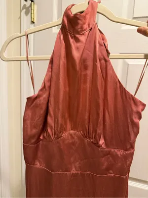 Abercrombie Satin Halter Neck Slip Dress midi thumbnail 2