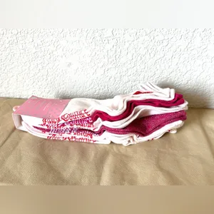 Juicy Couture Cream, Pink and Red Love Crew Socks 6 pairs thumbnail 3