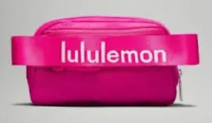Lululemon‎ Athletica Everywhere Belt Bag Sonic Pink White Logo New thumbnail 1