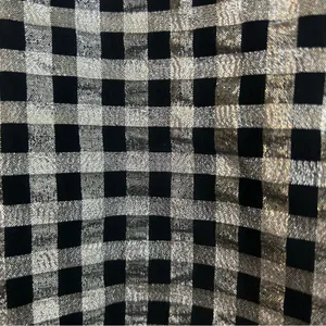 NWT J. Crew Silver/Black Gingham/Plaid Short Sleeve Metallic Top Size Small thumbnail 9