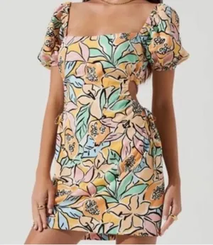ASTR the Label mini talula tropical papaya dress medium thumbnail 1