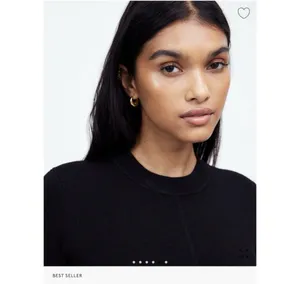 Madewell $168 Merino Wool Sweater Midi Dress Black NT938 Size S thumbnail 5