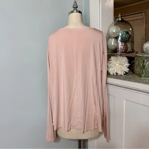 Lululemon Modal Relaxed Fit Long Sleeve Shirt Misty Shell Size 12 NWT thumbnail 4