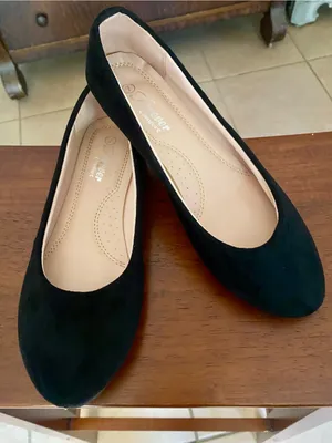 Black Ballet Flats with Cushioned Insole Size 7 thumbnail 1
