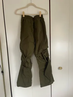 Halara Mid Rise Side Pocket Ruched Straight Leg Casual Cotton Pants thumbnail 3