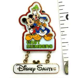 Disney Pin Cast Exclusive Mickey Donald Goofy Disney Salutes Cast Members Dangle thumbnail 2