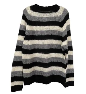 Zara Steven Meisel Striped Alpaca Sweater – Cozy Oversized Fit size M thumbnail 2