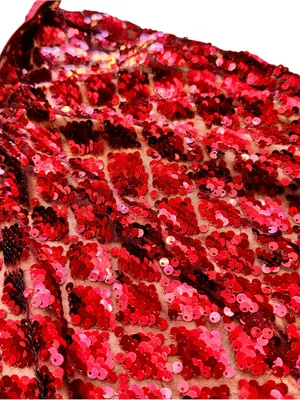 Emerald Sundae Red Sequin Strapless Bodycon Mini Dress XS Cocktail Party Holiday thumbnail 14