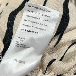 Anthropologie Cream and Black Striped Ruffle Blouse Women’s Small thumbnail 5