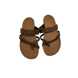 Chaco Maya II Leather Sandals Womens 8 Cognac Brown Strappy Toe Loop thumbnail 3