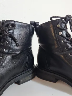 Baretraps Black Lace-Up Combat Booties Size 8 thumbnail 4
