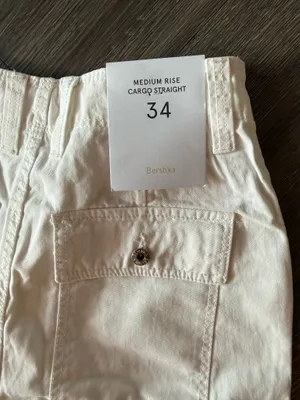 Bershka Medium Rise Cargo Straight  thumbnail 2