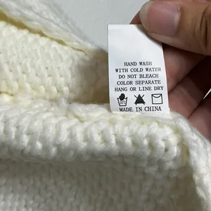 Luna Ivy White Smiley Face Chunky Knit Open Cardigan Sz M thumbnail 6