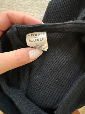 Melrose and Market Black Ribbed Bodycon Dress thumbnail 5