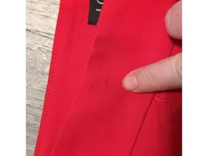 Loft Red Marisa Skinny Pants Size 6 thumbnail 3