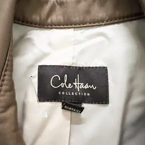 Cole Haan Collection Sateen Satin Double Breasted Collared Trench Coat Jacket 8 thumbnail 2