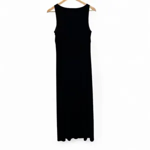 Vintage My Michelle Black‎ Velvet Sleeveless Maxi Dress Sz Small Whimsygoth thumbnail 4