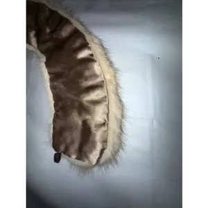 VINTAGE‎ Cream MINK FUR COLLAR ~ SATIN LINED thumbnail 3