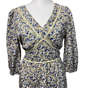 Baltic Born Fall Print Midi/Maxi Camel Floral‎ Womens Size Small Romantic Flowy thumbnail 2
