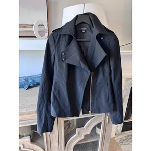 Ann‎ Taylor Moto Jacket Women Black Size 4 (T2) thumbnail 2