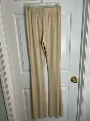 Three Bird Nest Oatmeal Wide Leg Pants Elastic Waist Size Small new lounge chic thumbnail 5