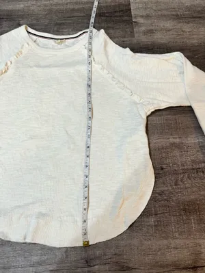 PILCRO BY ANTHROPOLOGIE Ruffled Raglan Thermal Top in Antique thumbnail 9