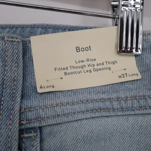 Hollister Low-Rise Bootcut Jeans Light Wash Blue 4L W27 Long thumbnail 2