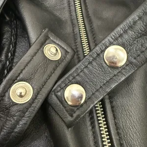 Vintage FIRST Black 100% Genuine Leather Biker Vest Women’s Halter Vest Size M thumbnail 10