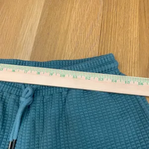 Love Fitness Women Large Teal‎ Green Waffle Knit Joggers Drawstring Lounge Pants thumbnail 2
