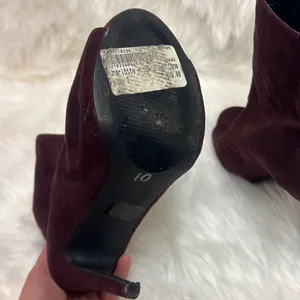 Deep purple/ burgundy Peep Toe stiletto, booties Size‎ 9 B12b thumbnail 5