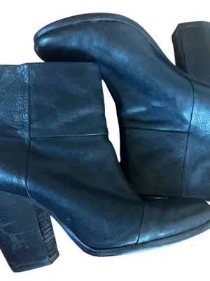 rag & bone Newbury Women’s Black Leather Ankle Boots with Block Heel thumbnail 8