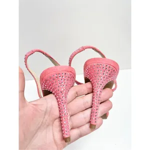 Marc Fisher Sandals Womens Size 7 Betila‎ Slingback Heels Rhinestone Accents thumbnail 6