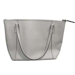 Kate Spade New York Schuyler Leather Tote Handbag Lavender Zip Closure Charm thumbnail 2