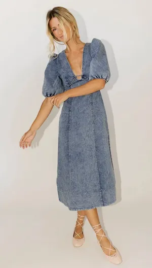 Shop Zoco Sarah Beth Denim Midi Dress thumbnail 1