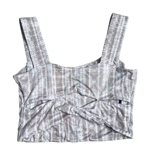 FP Movement Free People Tie Dye Ruched Strap‎ Twist Back Crop Top Mauve Medium thumbnail 1