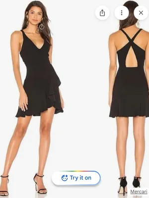Revolve Amanda Uprichard Nico Black Mini Dress Small thumbnail 2