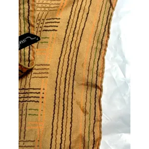 Vintage Christian Dior Silk Scarf 15” Square Geometric Brown Orange Made France thumbnail 6