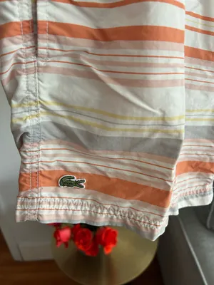 Lacoste Men’s Strip Swim Trunks Shorts Board L Made In France Sailing Club thumbnail 2