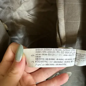 Zara Belted‎ Plaid Blazer Coat Sz Large Brown Grey thumbnail 9
