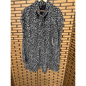 Scoop Black And White Floral Tie Neck‎ Dress Size XL thumbnail 2
