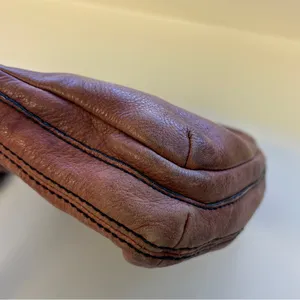 Vintage Fossil Western Brown Cowhide Leather Crossbody Bag Purse Festival Hippie thumbnail 8