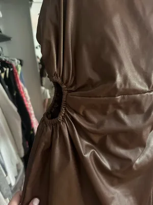 Brown leather dress Size M thumbnail 2