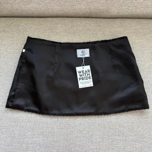 NWT Parke Black Sequin Mini Skirt Small Sparkly Party Night Out Whimsy Goth Glam thumbnail 8