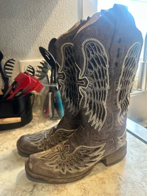 Corral boots square toe cowboy boots thumbnail 1