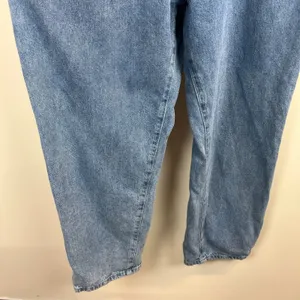 Denim Jean Baggy Overall Jumpsuit Womens Small Blue Sleeveless Adjustable Straps thumbnail 10