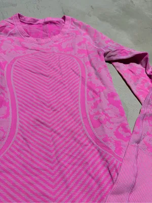 Lululemon swiftly tech Women's Seamless Long-Sleeve Active Top Bright Pink 4 thumbnail 4