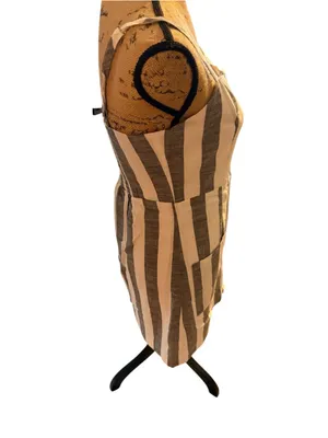 Forever 21 Striped Mini Dress Women's Size L White and Grey thumbnail 5