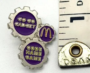Disney Inspector Gadget McDonald's Pin Gear Purple Go Go Gadget Code Name Game thumbnail 1