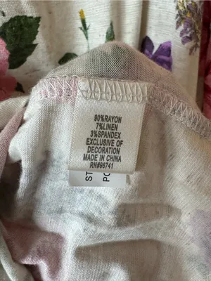 Linen Blend Self Esteem Floral V-neck Lace-Trim Cami size XL thumbnail 7