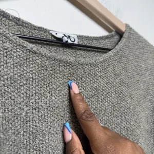 VTG 90s‎ Clio Women Granola Girl Sweater Medium Brown Scalloped Pointelle Goblin thumbnail 3